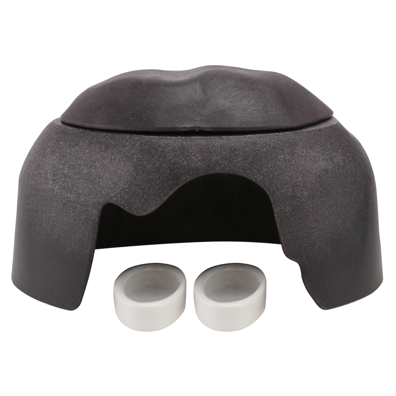 

1Pcs Reptile Hiding House Cave Multifunctional Humidification Shelter for Turtles Lizards Spiders with Ceramic Bowl S