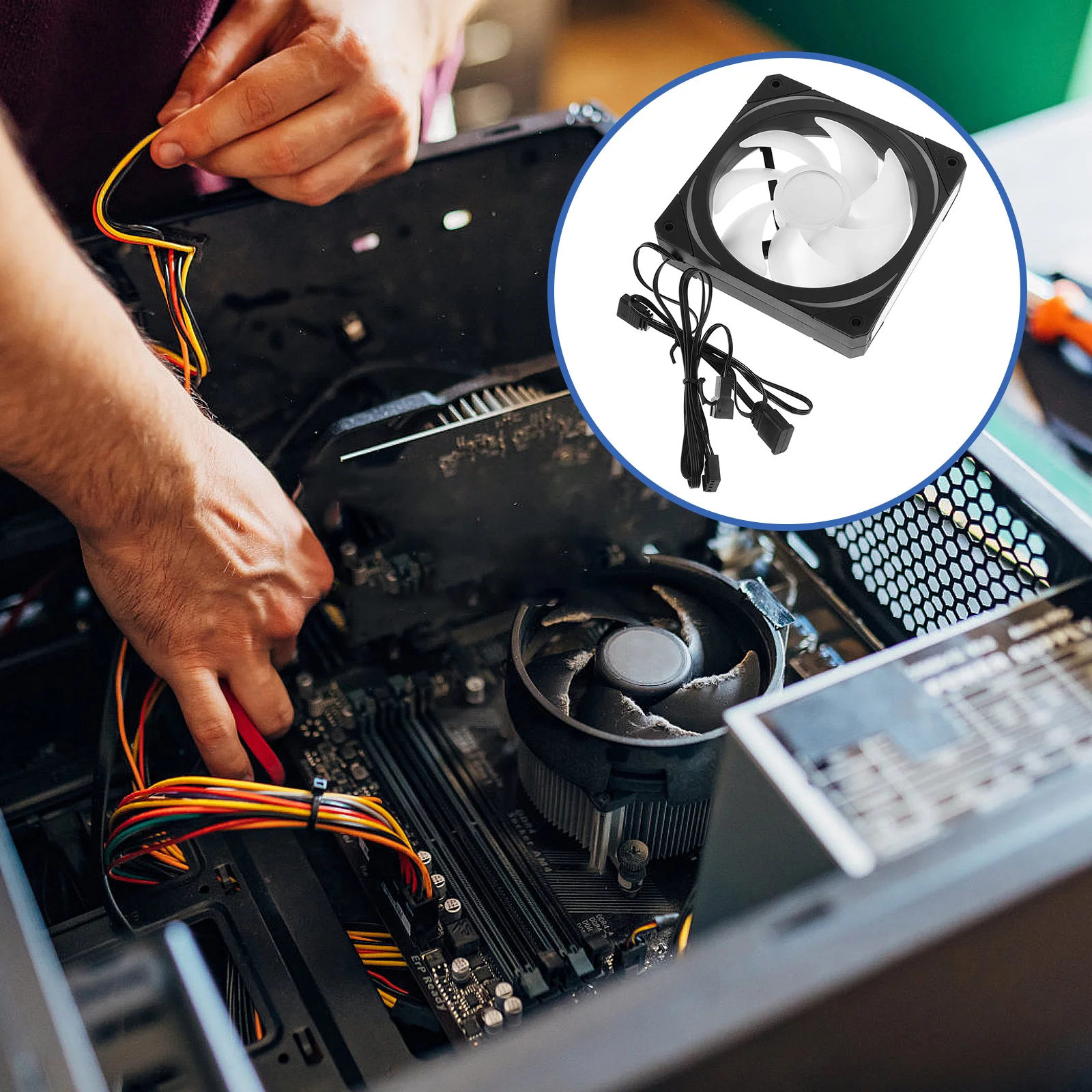 

V120 Argb Case Fan Curved Mirror Design 12cm Quiet Silent Cooling Rgb Lighting Durable Pc Fans Argb Case Fans Small Cooling Fan