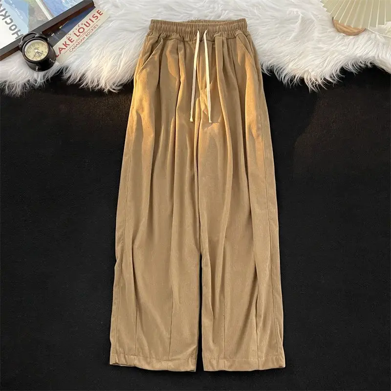 

Japanese Retro Corduroy Men's Pants Spring Autumn Loose Hong Kong Style Trendy Casual