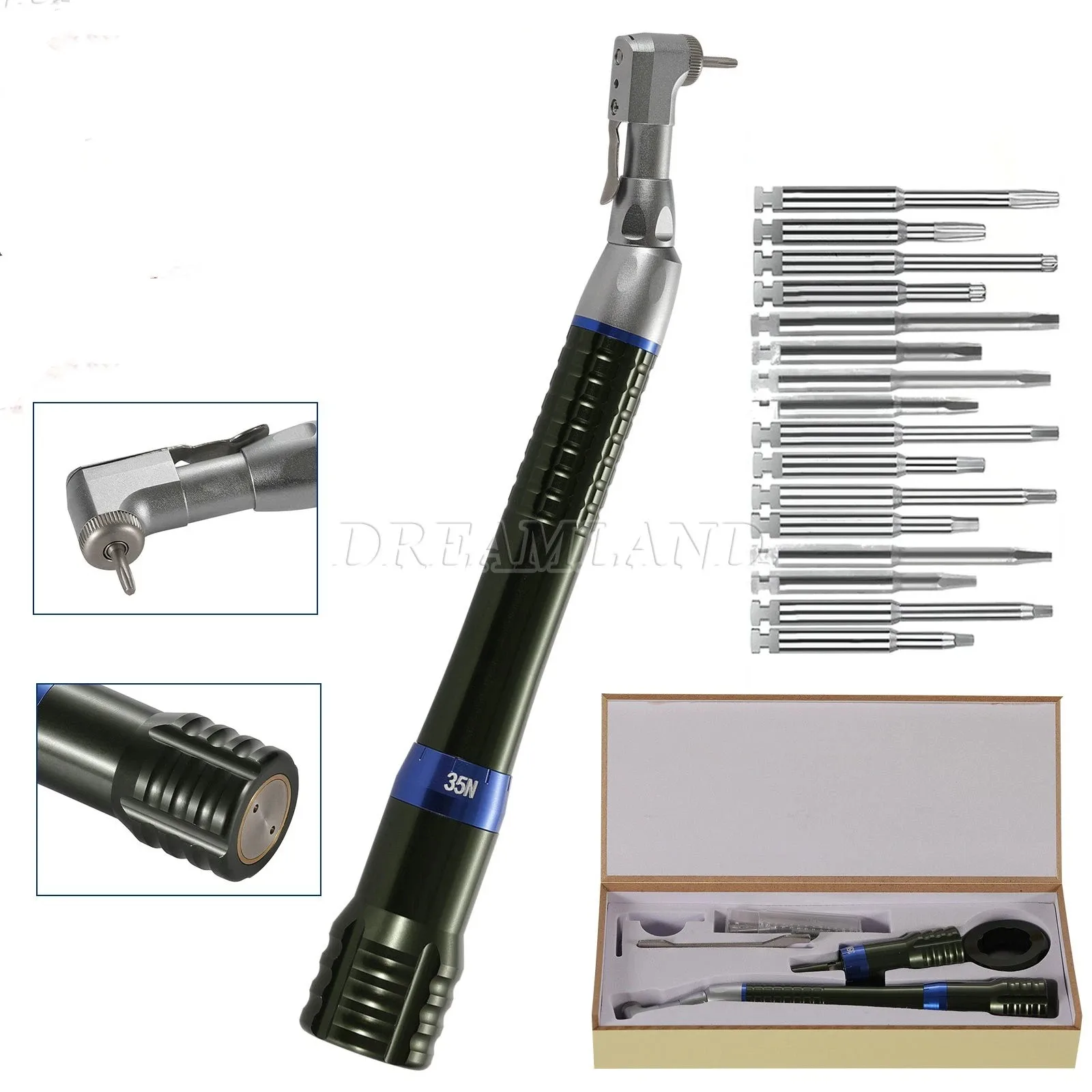 

Dental Cordless Implant Electric Torque Wrench Handpiece Tool Driver With Disinfection Box Adjustable