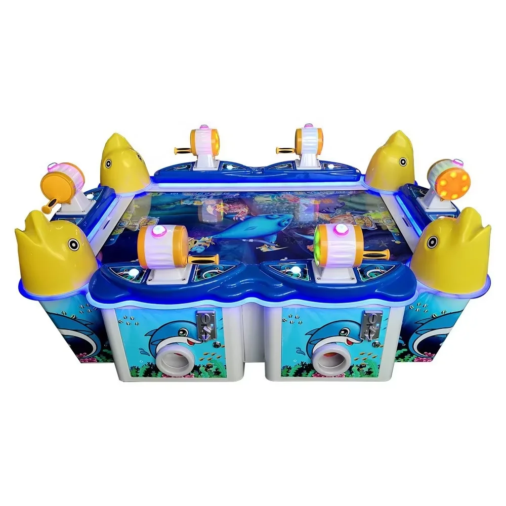 Banana Land's New Six-Seat Children's Coin-Operated Fishing Game Machine English Durable Metal Plastic Manufactured Playground