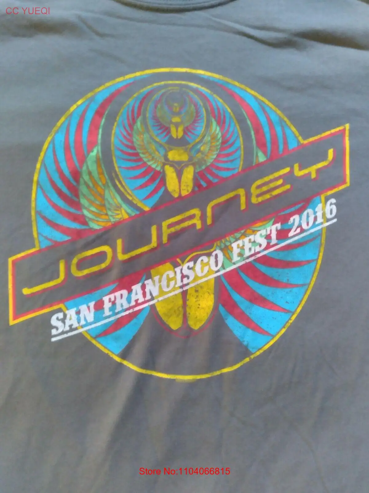 Journey San Francisco Fest 2016 Rock T-Shirt Men's Size Medium Grey NWoT