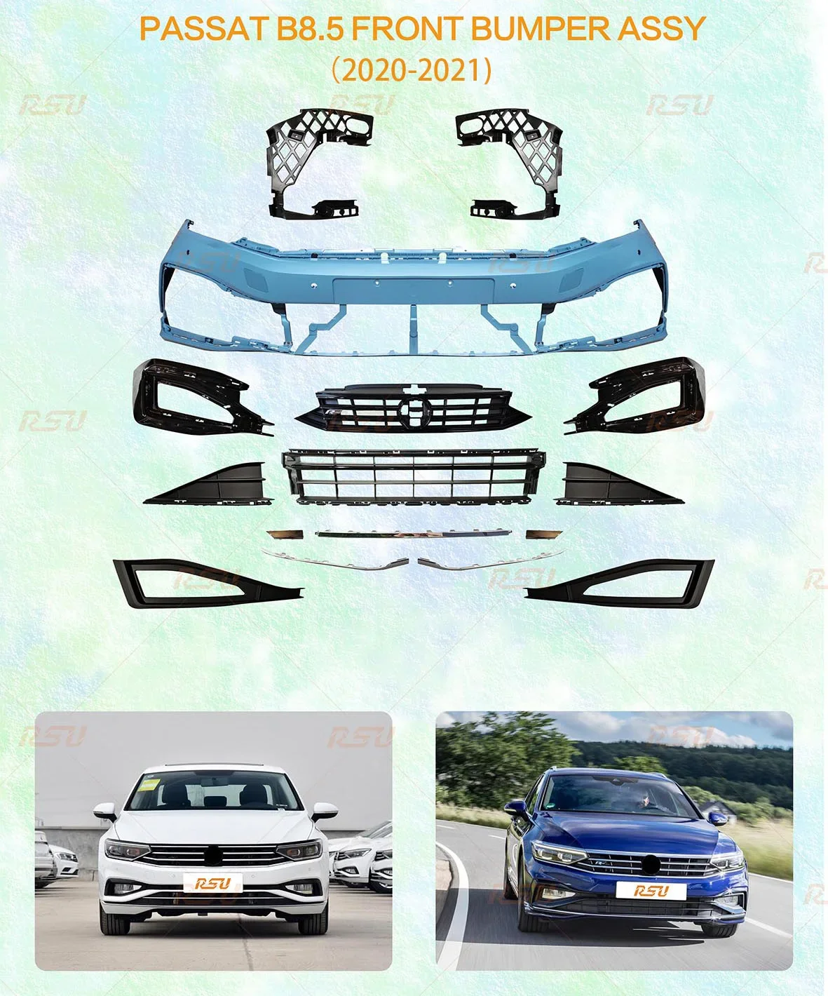 Hot Product For V W PASSAT B8 2020-2021 car bumpers front bumper assy upgrade PASSAT B8.5 auto body kits