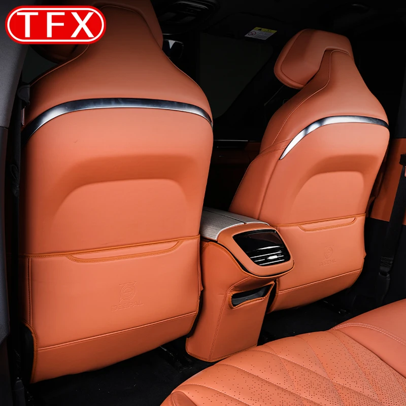 

For Changan Deepal S7 2023 2024 Car Rear Anti-kick Pad Special Seat Protection Cover Leather Automotive Interior Modification