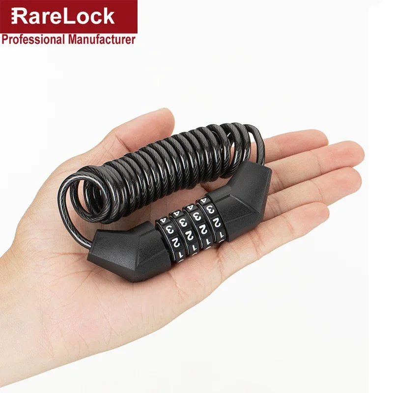 Bike Motorcycle Combination Chain Lock 4 Digital Black Code Cable Bicycle Cycling Padlock Rarelock ZS36 G