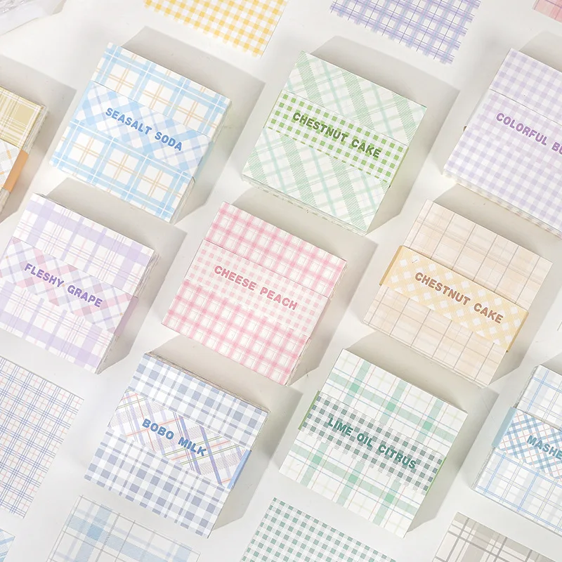 Mohamm Fresh Grid Memo Pad, Creative Message Notes, Lembretes de programação, DIY Colagem Material, 200 Folhas