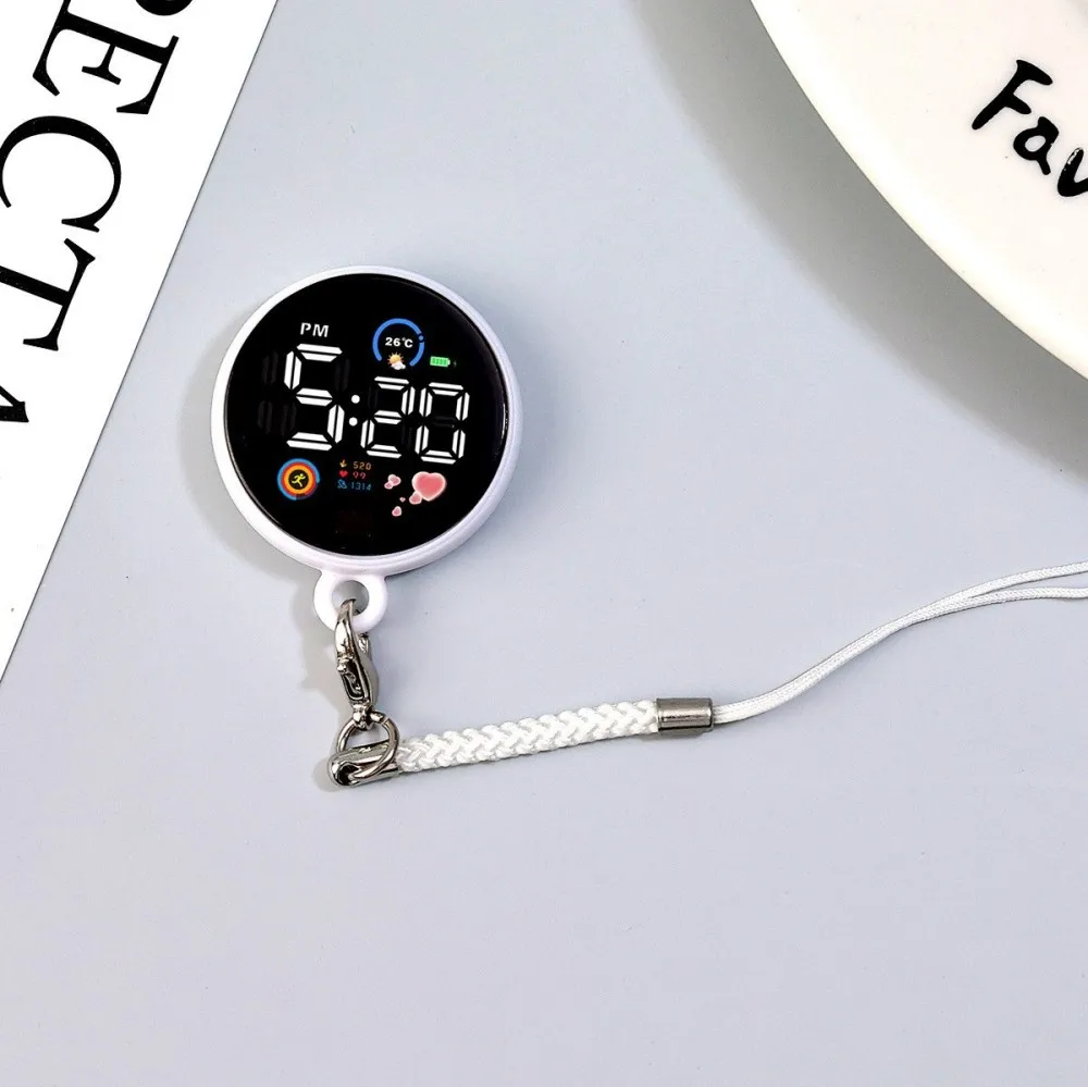 Pendant Portable,Touch Screen Waterproof LED Electronic Watch,Cute Pendant,Keychain,Hanging Watch