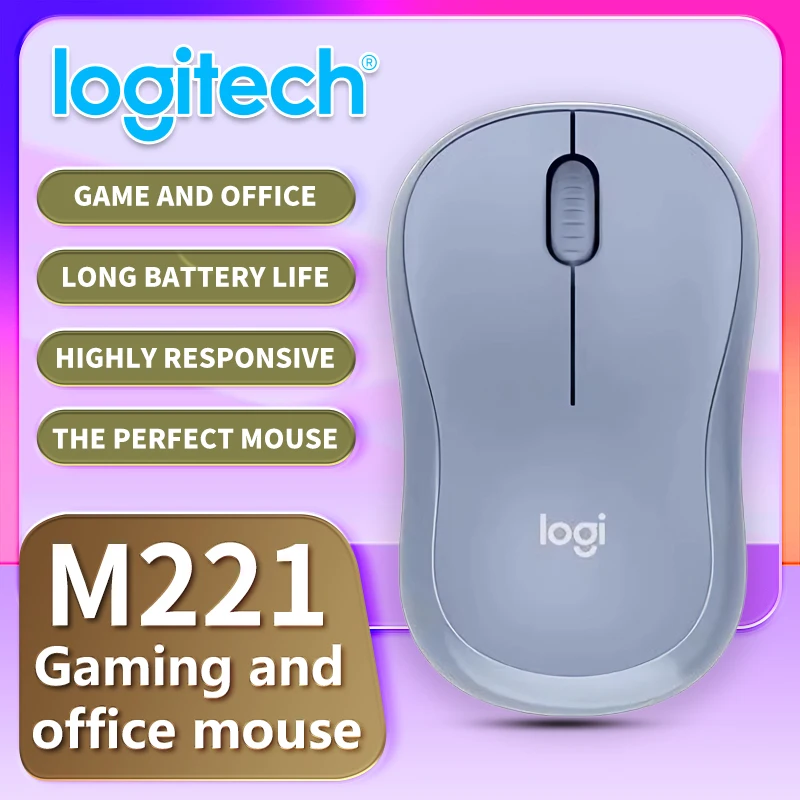 Authentic Logitech M221 Professional Gaming Mouse, Super-Sensitive Office Mouse, Suitable for Laptops and Desktops