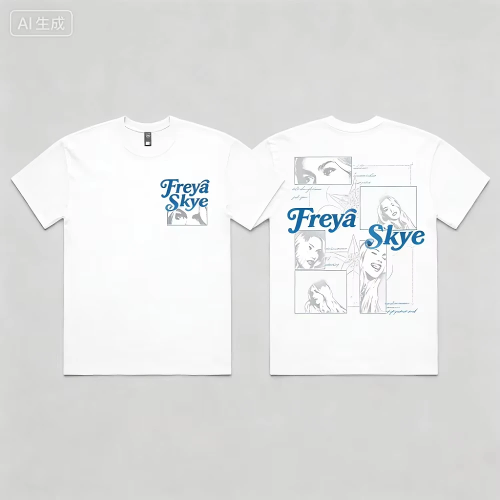 Freya Skye 2026 Stars Align Tour Merchandise, bequemes und atmungsaktives Streetwear-T-Shirt für Herren, bequemes T-Shirt für Damen und Herren – Detail 2