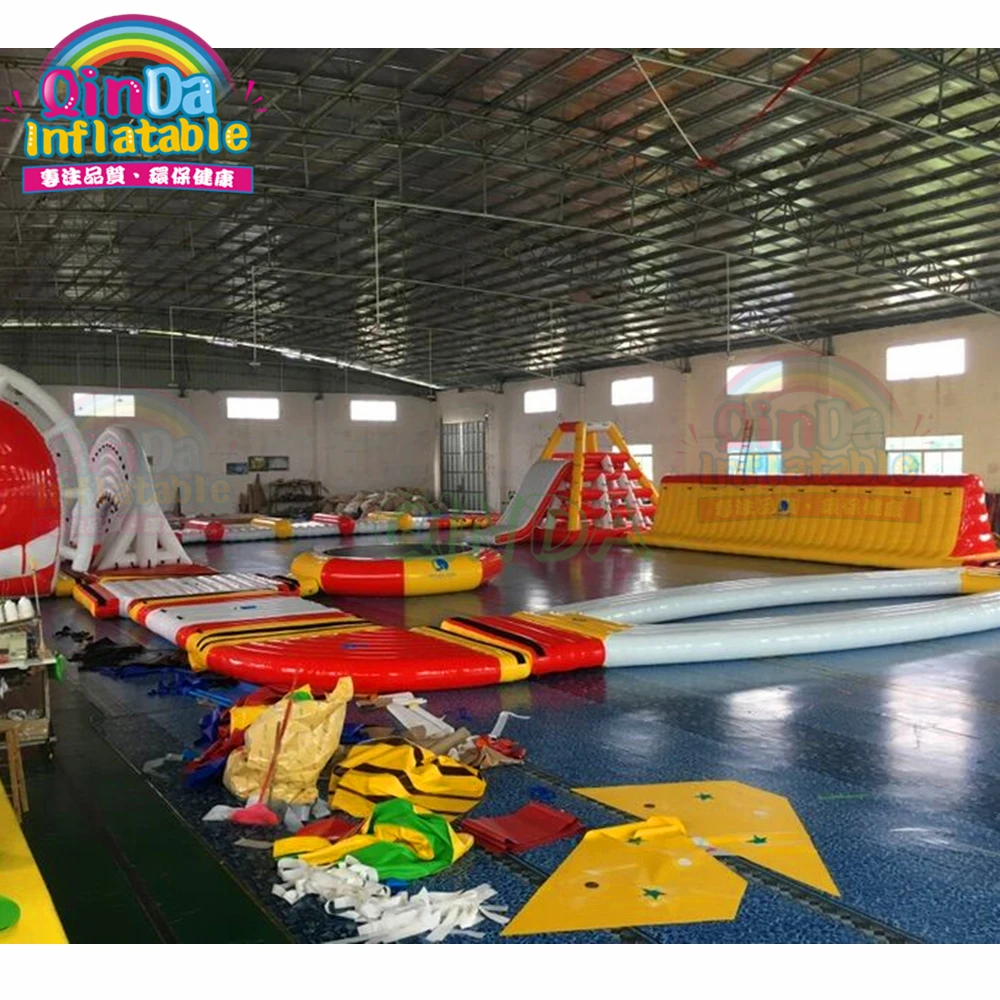 Aqua Park Juego Inflable Parque acuático Gran isla flotante inflable
