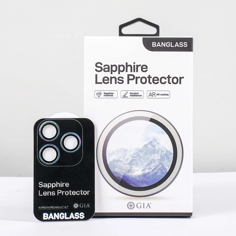 

BANGLASS 9H Sapphire Lens Protection PVD camera lens film with sticker for iphone 15 pro max 15 plus 14 HD Full protective Cover