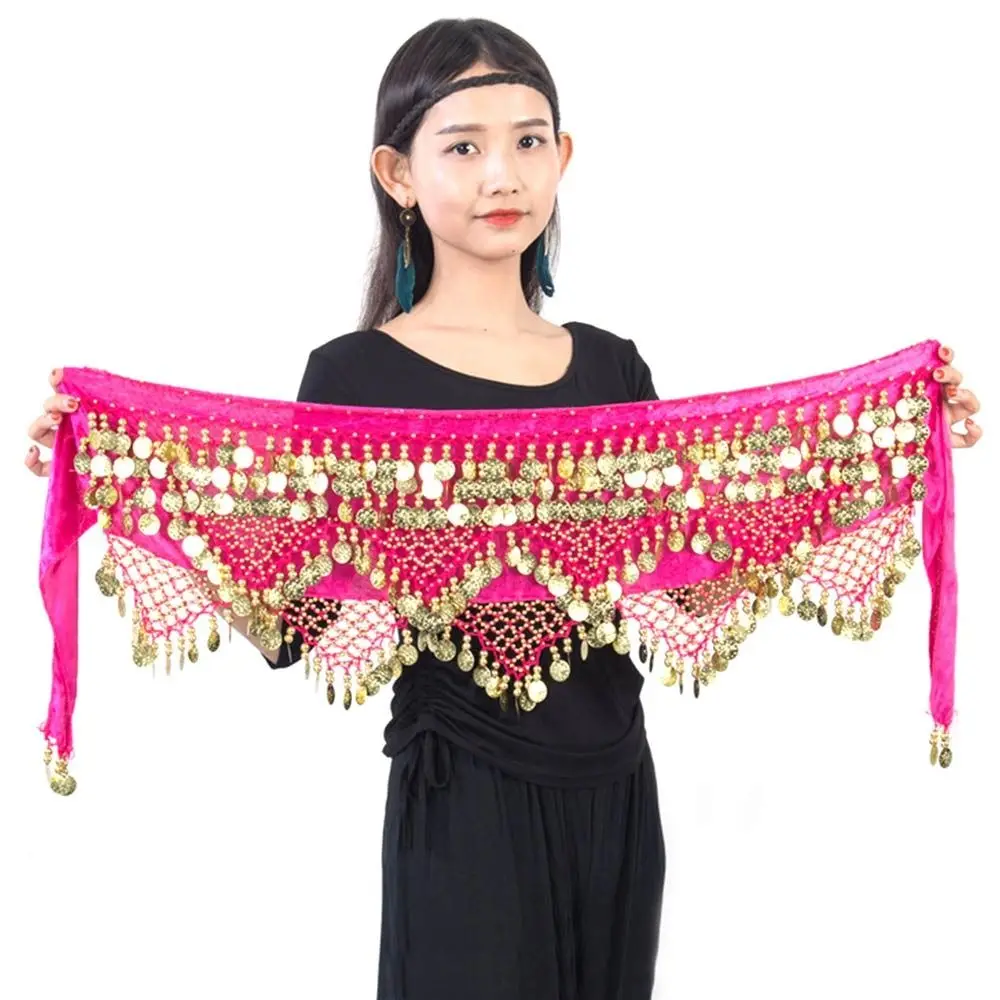 Thailand/India/Arab Dancer Skirt Women Sexy Belly Dance Hip Scarf Wrap Belt Dancer Skirt Female Sequins Tassels Show Costumes