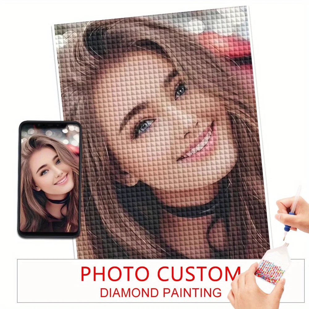MomoArt Photo Custom AB Diamond Mosaic DIY Suitable For Beginners AB Diamond Painting Photo Customization New Arrival Wall Decor