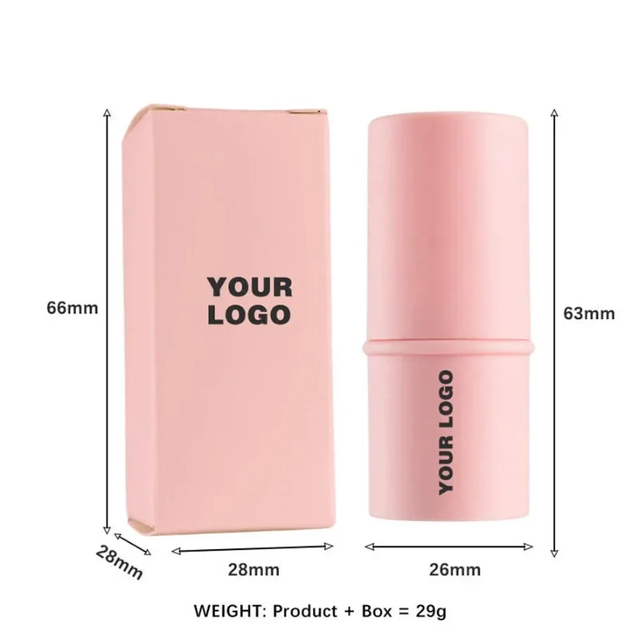 Tubo personalizzato rosa/bianco/nero 8 colori Blush Stick lunga durata facile da indossare Glitter Matte Private Label Buk cosmetici per il trucco