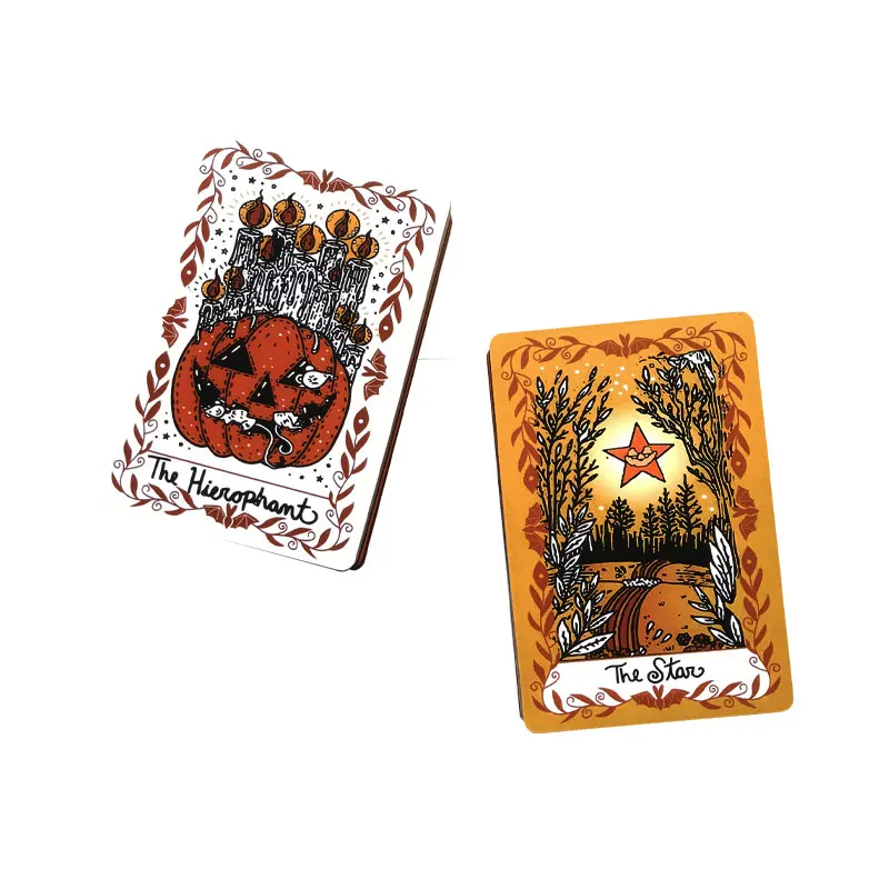 Hot Sale Halloween Tarot Oracle Card For Entertainment Fate Prophecy Divination Family Party Tarot 78 Card Deck PDF Guide