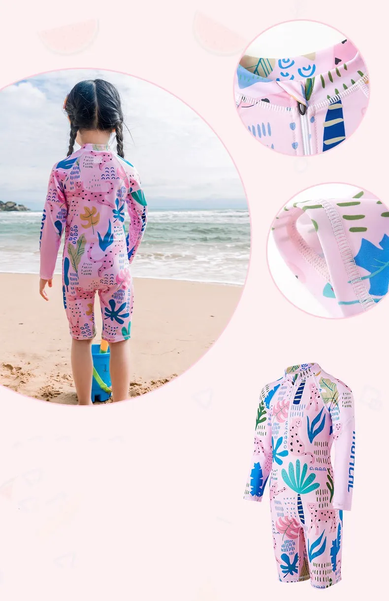 361 ° ragazze un pezzo professionale manica lunga cerniera anteriore surf costume da bagno UPF50 + protezione solare spiaggia bagno Rash Guard