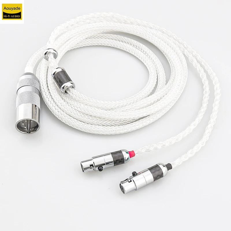 Aouyade 16 strand pure silver LCD-2 3 4 XC XC2 4Z MX4 AB126 headphone upgrade cable