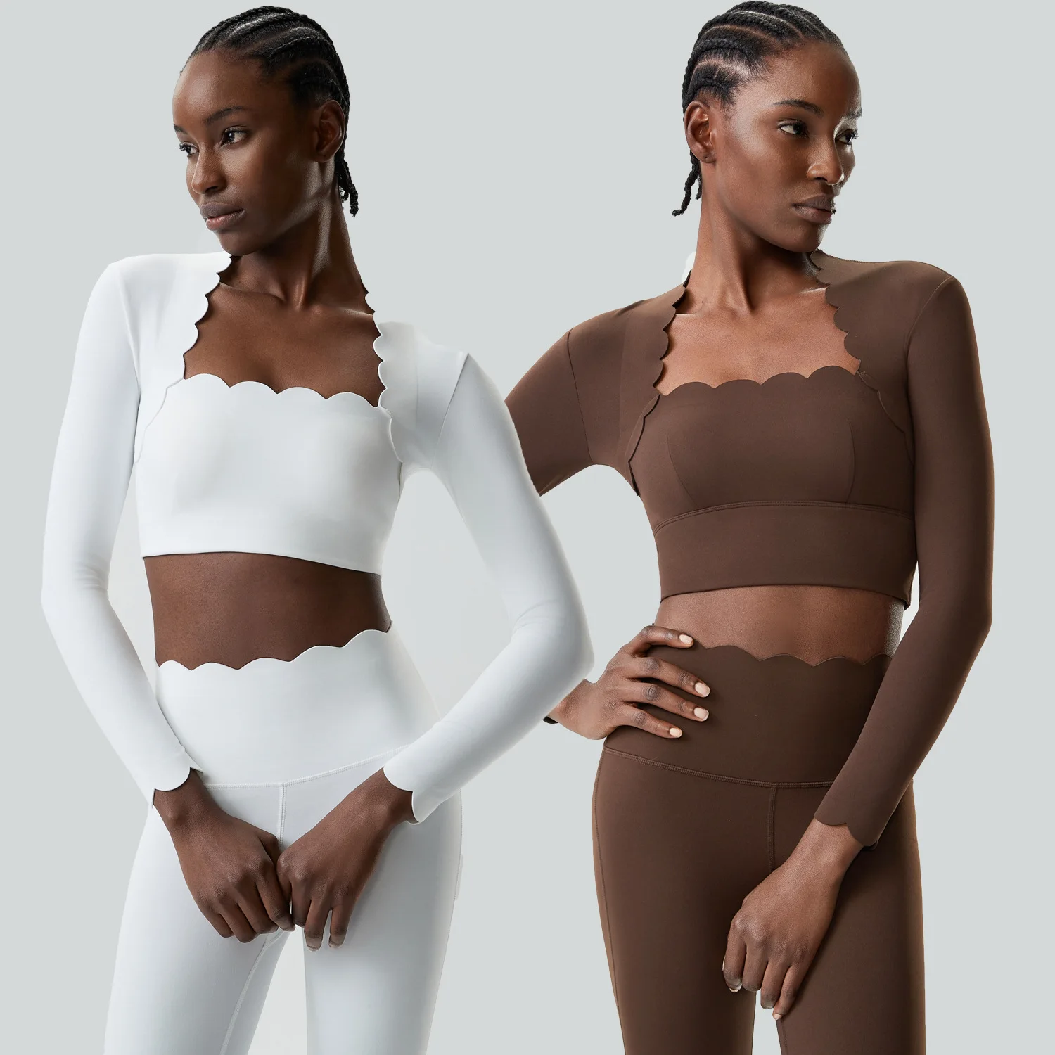 

Maxdutti Woman Clothes T-shirt Yoga Top Women's Flower Wave Long Sleeve Sports Underwear Large Waist Fitness Bra