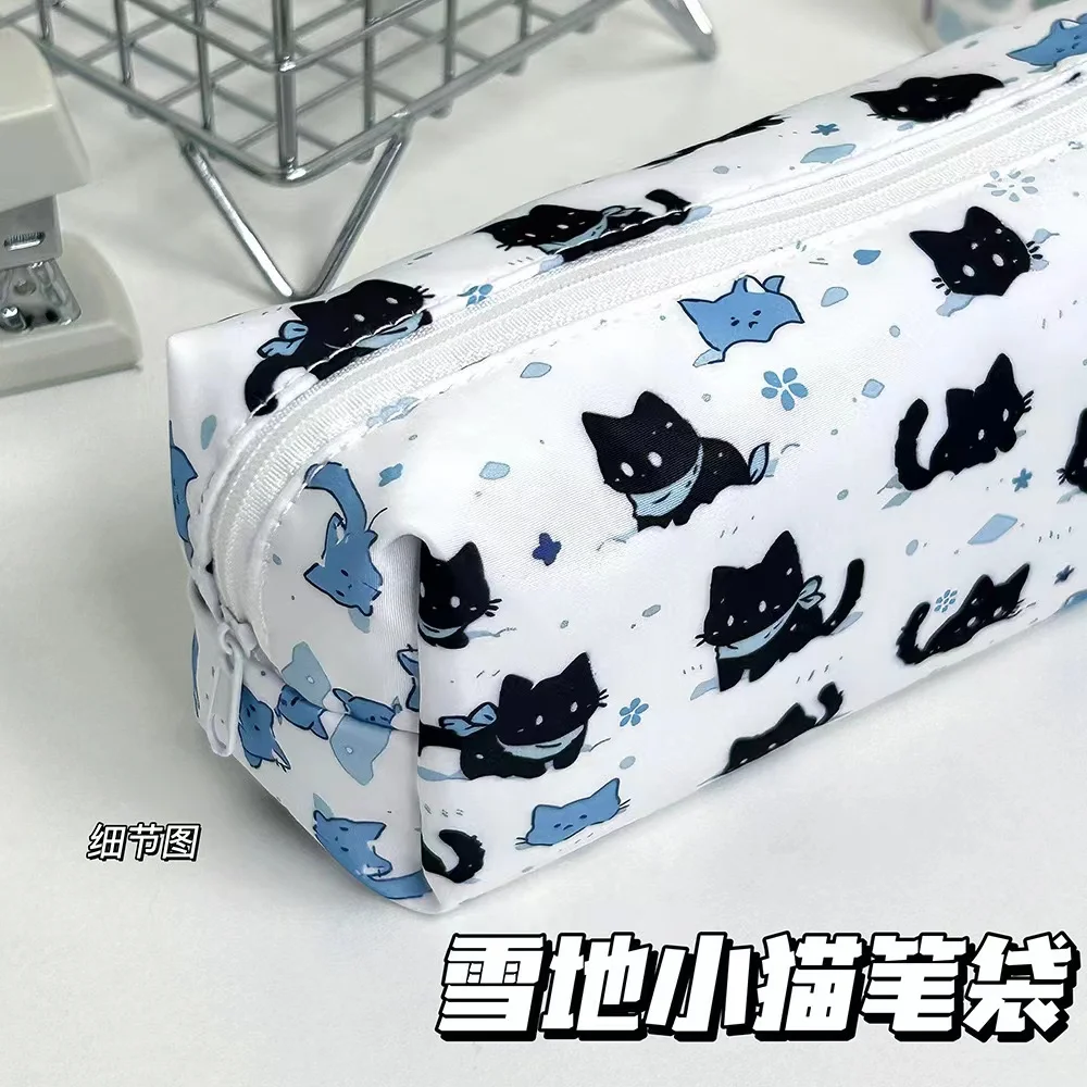 Imagem -05 - Cute Cat Pencil Pouch Estética Papelaria Bolsa Back to School Supplies