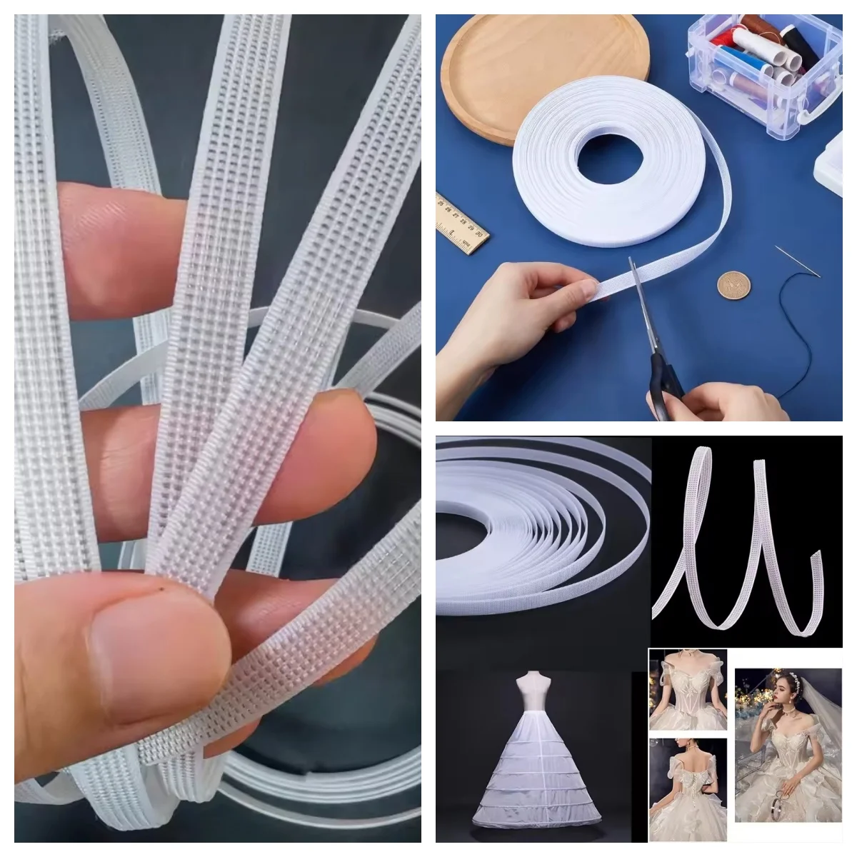 Flexible Polyester Fish Boning Strips For Corset Bra Bridal Gown DIY Handcraft Sewing Accessories Household Supplies