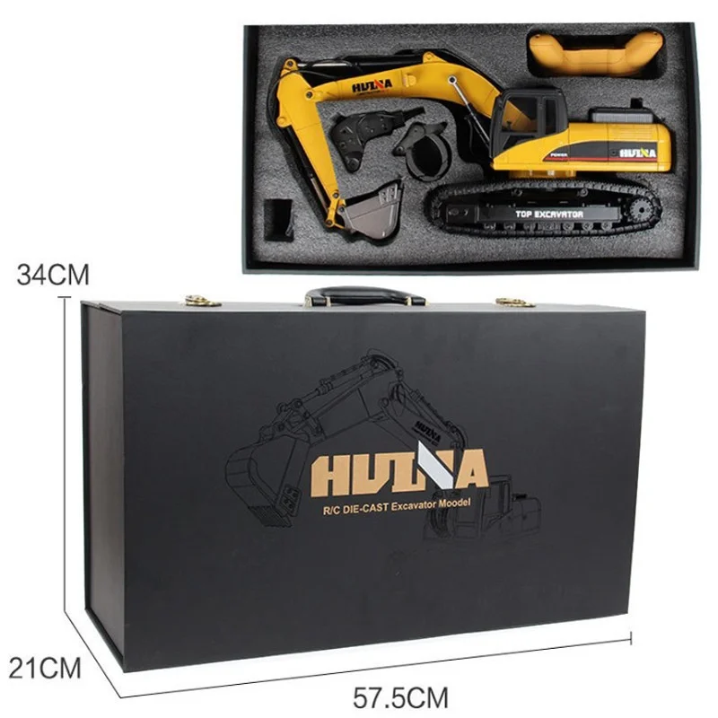 Huina 580 Vibrating Sound Explosive Payment Huina 23 Channel All Alloy Engineering Vehicle Super Large Simulation Excavator Gift