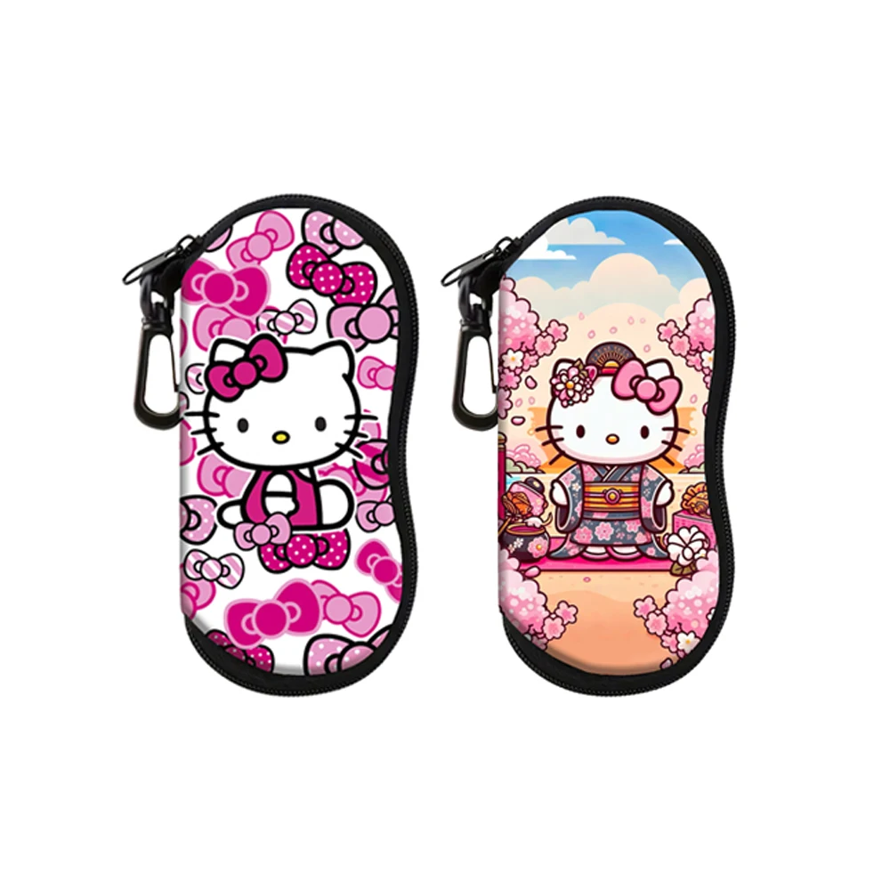 

Kawaii Portable Glasses Case For Women Men Cute Cat Sunglasses Box With Zipper Eyeglass Case Cover 1pc