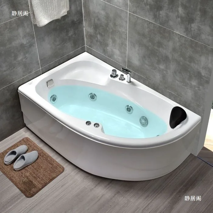 HYS triangular fan-shaped single bathtub for adults, single bathtub, bathtub, surfing, home and small apartment jacuzzi