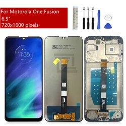 For Motorola One Fusion LCD Display Touch Screen Digitizer Assembly With Frame XT2073-2 Display Replacement Repair Parts