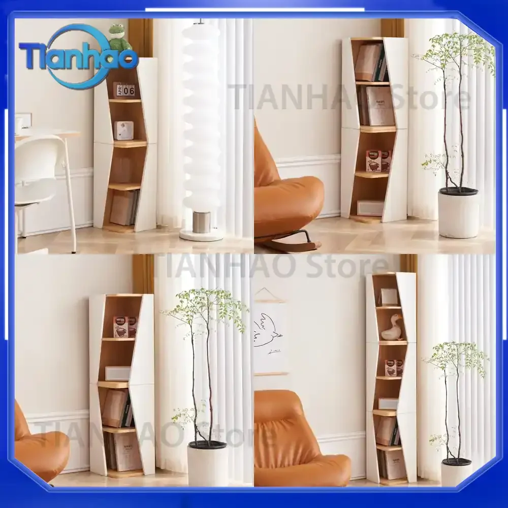 Floor Bookcase Corner Shelf for Books Multifunctional Furniture Kids Bookshelf Industrial Library Nordic Style Bedroom Book