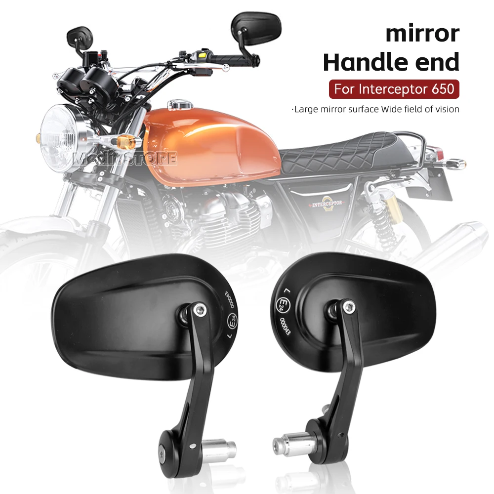 

Motorcycle Accessories For Royal Enfield Interceptor 650 350 Mirrors Side Handlebar End Interceptor 650 350 Handlebar Mirrors