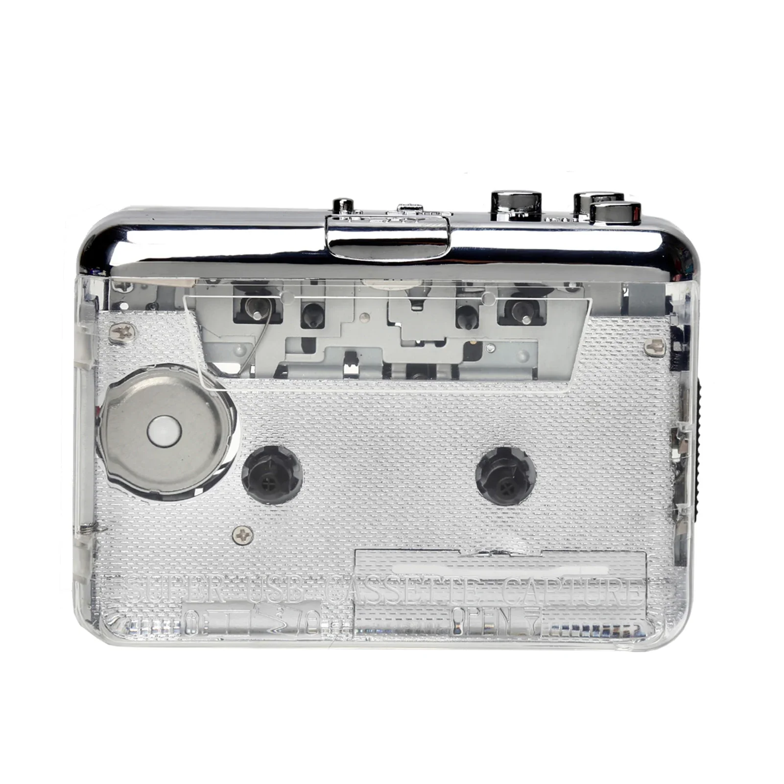 Cassette Player Portable Tape Recorder To Mp3 Full Transparent Shell USB Cassette Capture To MP3 Format Tape Music Player