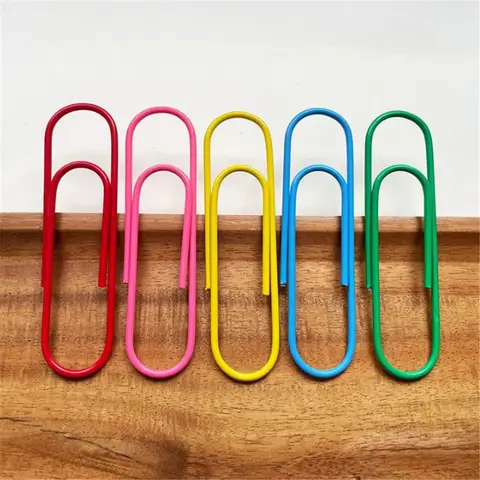 50 पीस फ़ाइल दस्तावेज़ क्लिप क्रिएटिव मिनी छोटे पेपर क्लिप प्लास्टिक पेपरक्लिप ऑफिस स्कूल दस्तावेज़ मेमो नोट्स बुकमार्क के लिए 6 best sales पेपर क्लिप्स - №4