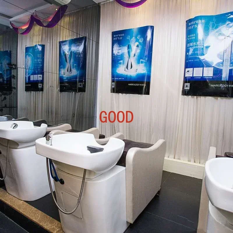 Hair care clubhouse shampoo bed semi-lying barber shop simple integrated
