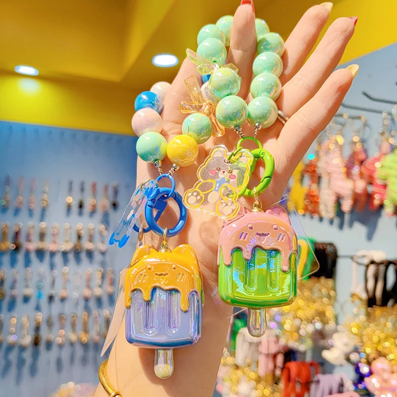 Cartoon Jelly Ice Cream Pendant Decoration Female Couple Keychain Bag Hanging Fashionable Funny Cute Kawaii Exquisite Hanging