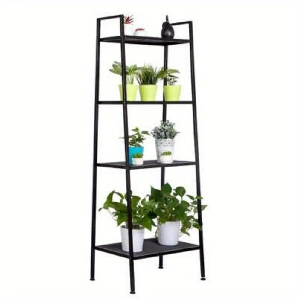 

4 Tier Leaning Ladder Shelf Bookcase Bookshelf Storage Shelves Unit Organizer