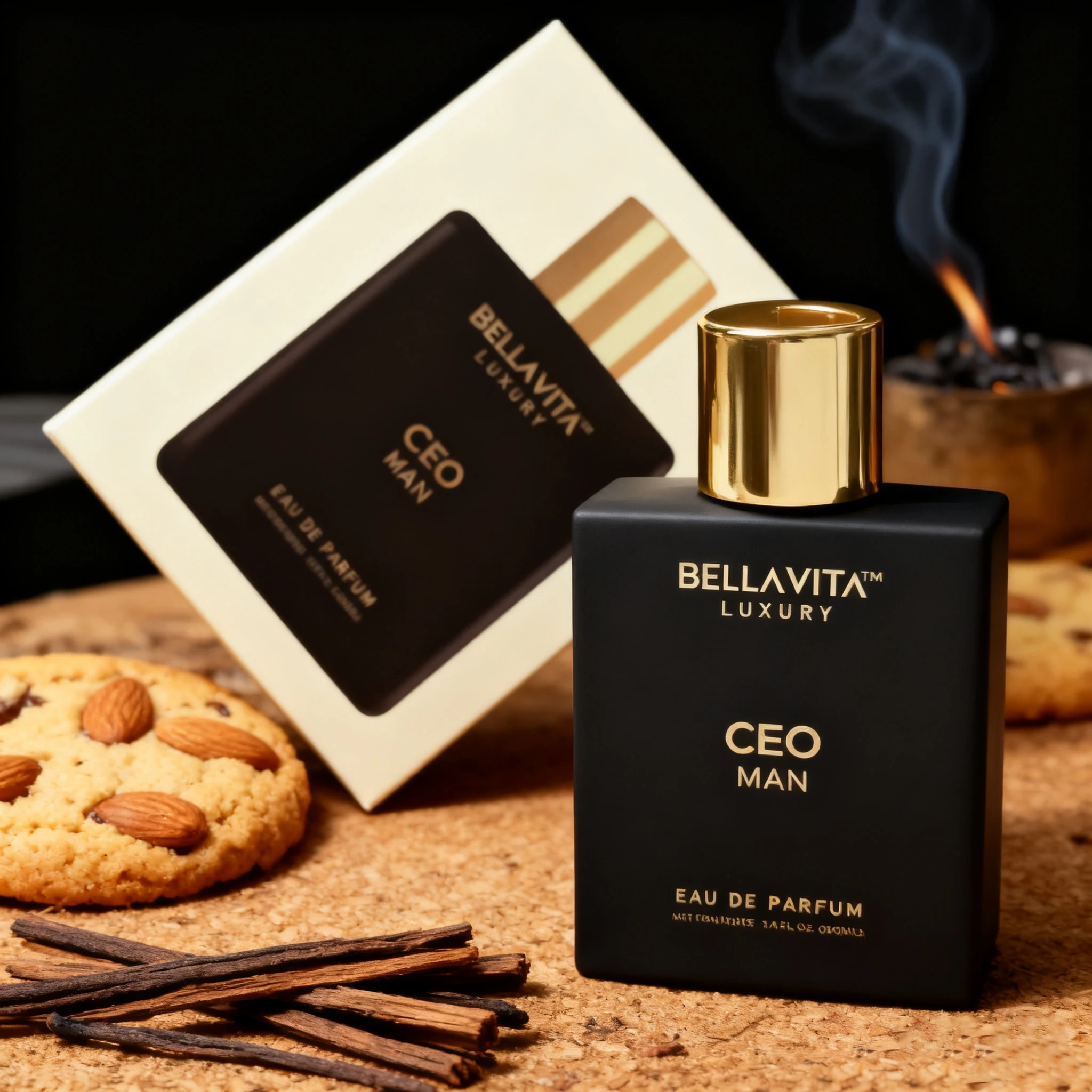 BellaVita Ceo Luxus-Herrenparfüm-Köln-Set – anhaltender Duft für Herren-Köln, süßer Mandel- und Aloe-Duft