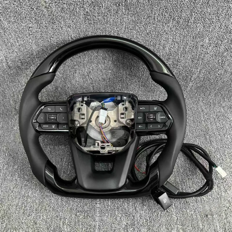 

For High-quality Car Accessories Piano Black Steering Wheel For Toyota Hilux Land Cruiser Yaris LC300 Sports Car Steering Wheel