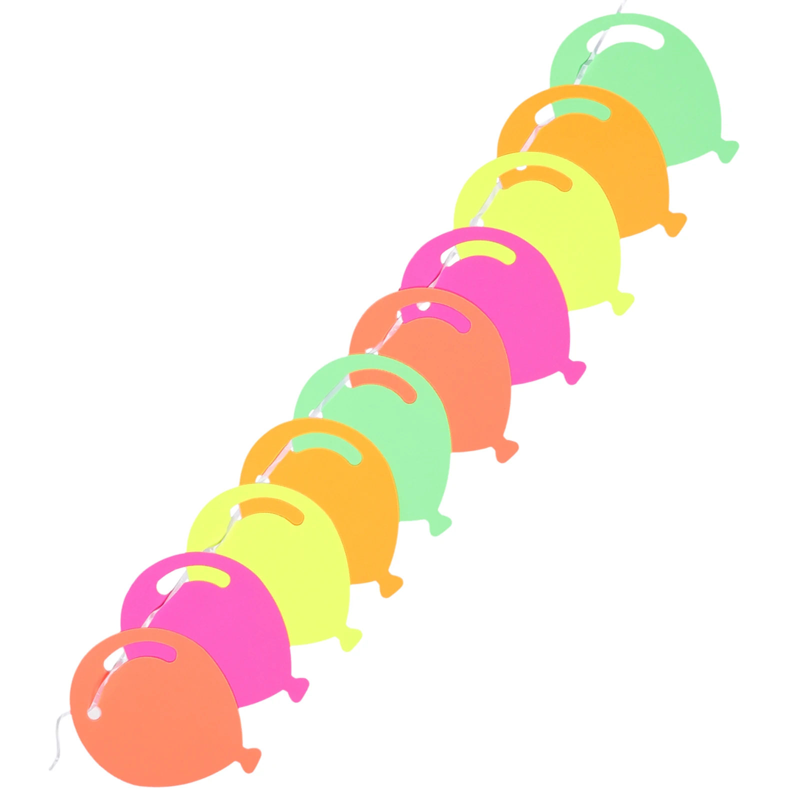 

Fluorescent Balloons Pull Flag Decoration Colorful Birthday Banner Party Supplies Streamers Paper Decorations Banquet