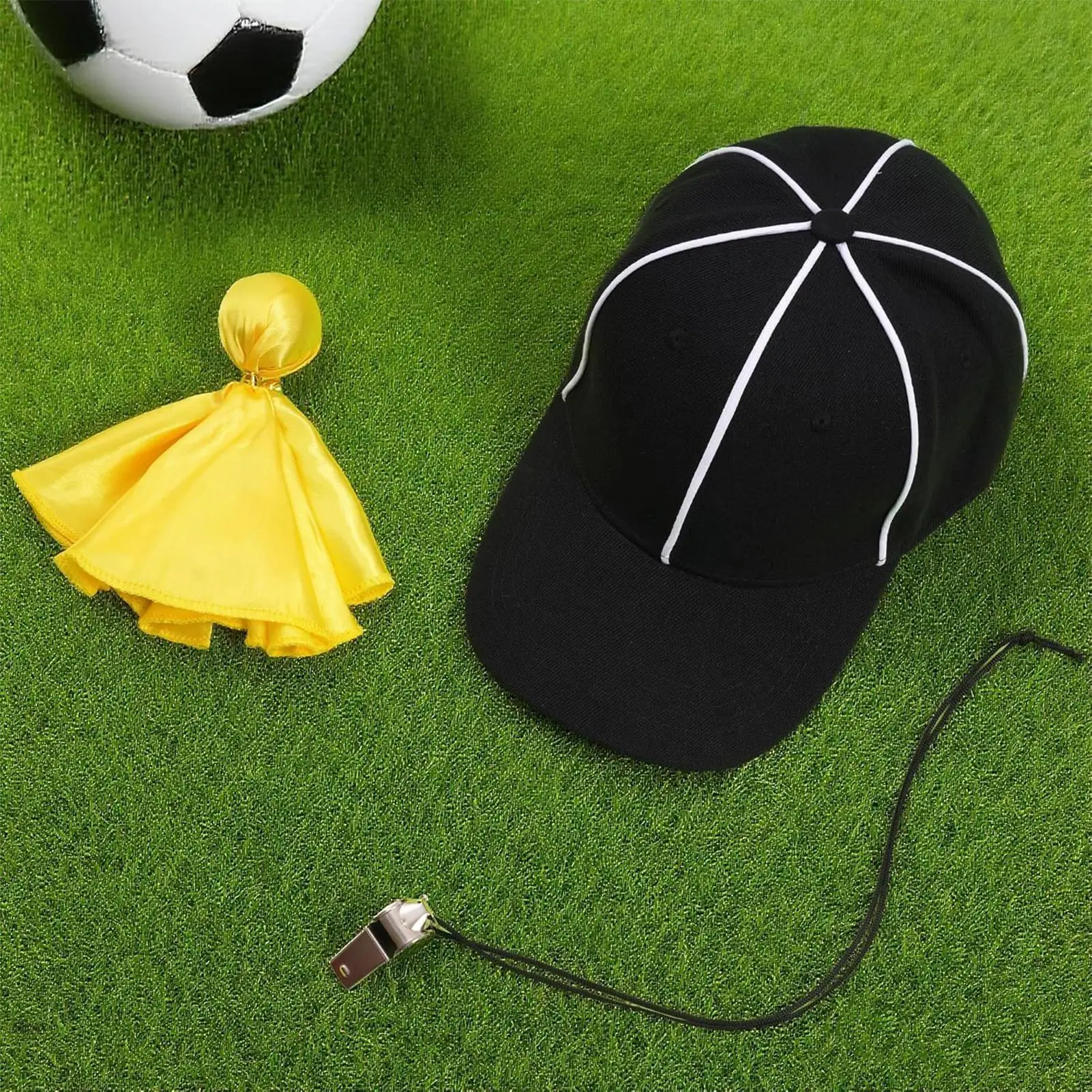 

Referee Accessories Costume Multi-functional Set With Hat Flag And Whistle Referee Whistle And Hats For Men Women Youth Teens