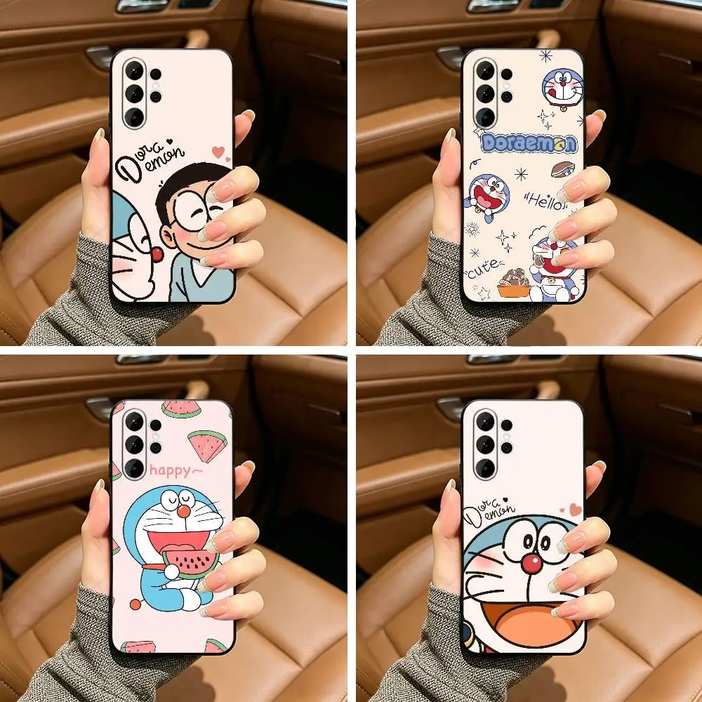 

Cute-D-Doraemon-S Phone Case For Samsung S25,S24,S21,S22,,Plus S23,S30,Ultra,S20,Fe,Lite,Black Soft Silicone
