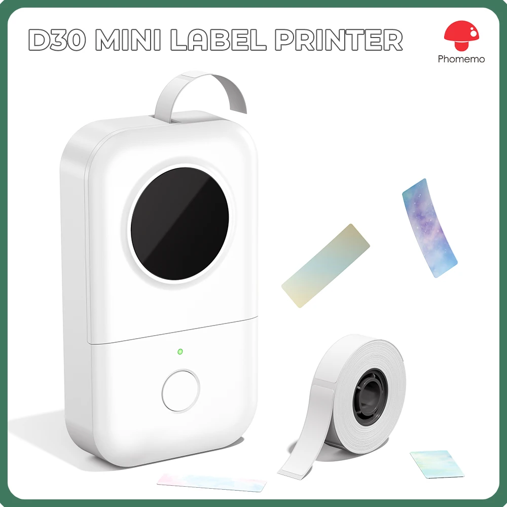 

Zodzi D30 Mini Label Printer Pocket Thermal Label Maker Wireless Bluetooth Printer 6-15mm Printing Width for Home Office