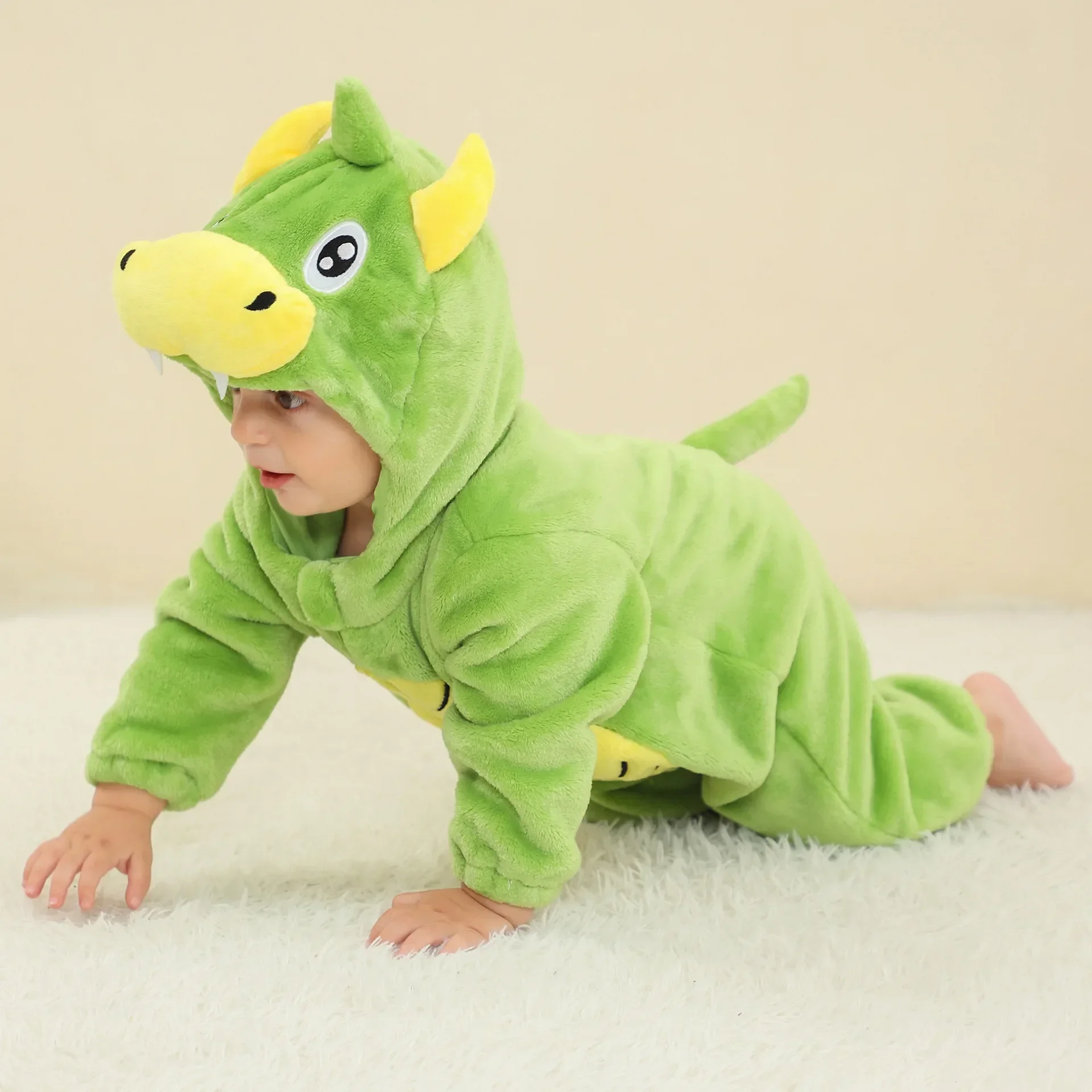 Baby Overalls Kinder Dinosaurier Affe Cosplay Growings Kostüm Winter Flanell Overalls Halloween Cosplay Geburtstag Kostüm