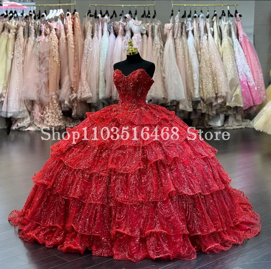 

Великолепное милое платье-футляр для Quinceanera 2024 Бордовое платье-пачка с аппликацией и оборками Мексиканская принцесса 16 дюймов vestidos