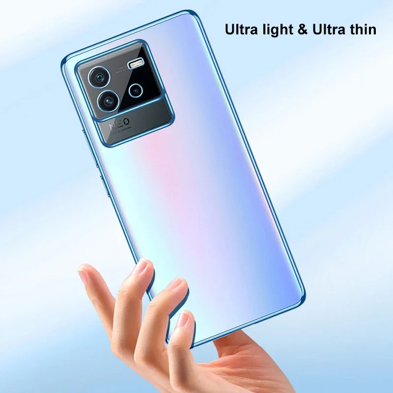 Transparent Silicone Case For Vivo iQOO Neo 6 3 5 Lite 5S Back