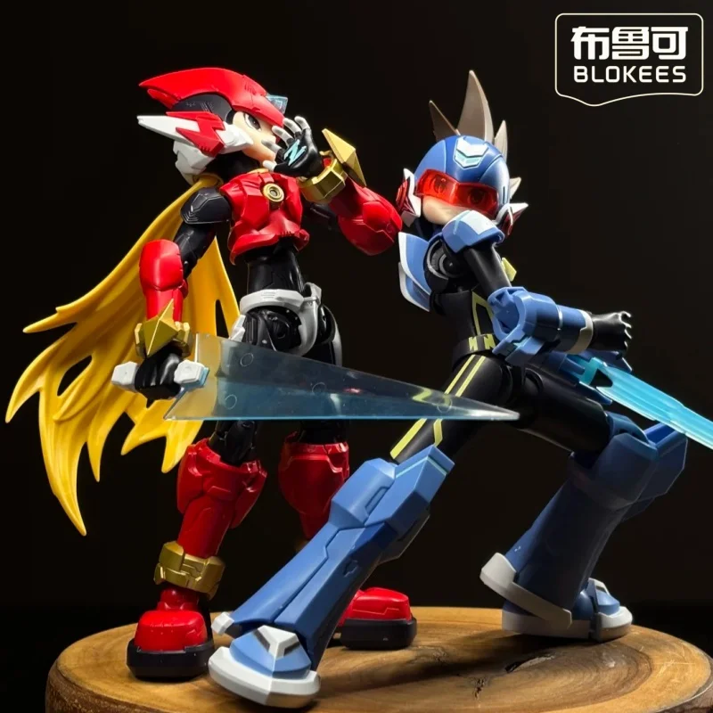 In Stock Blokees Mega Man Star Force Zero Champion Class Poseable Assembling Model Kit Detailed Collectible Display Decor Toy