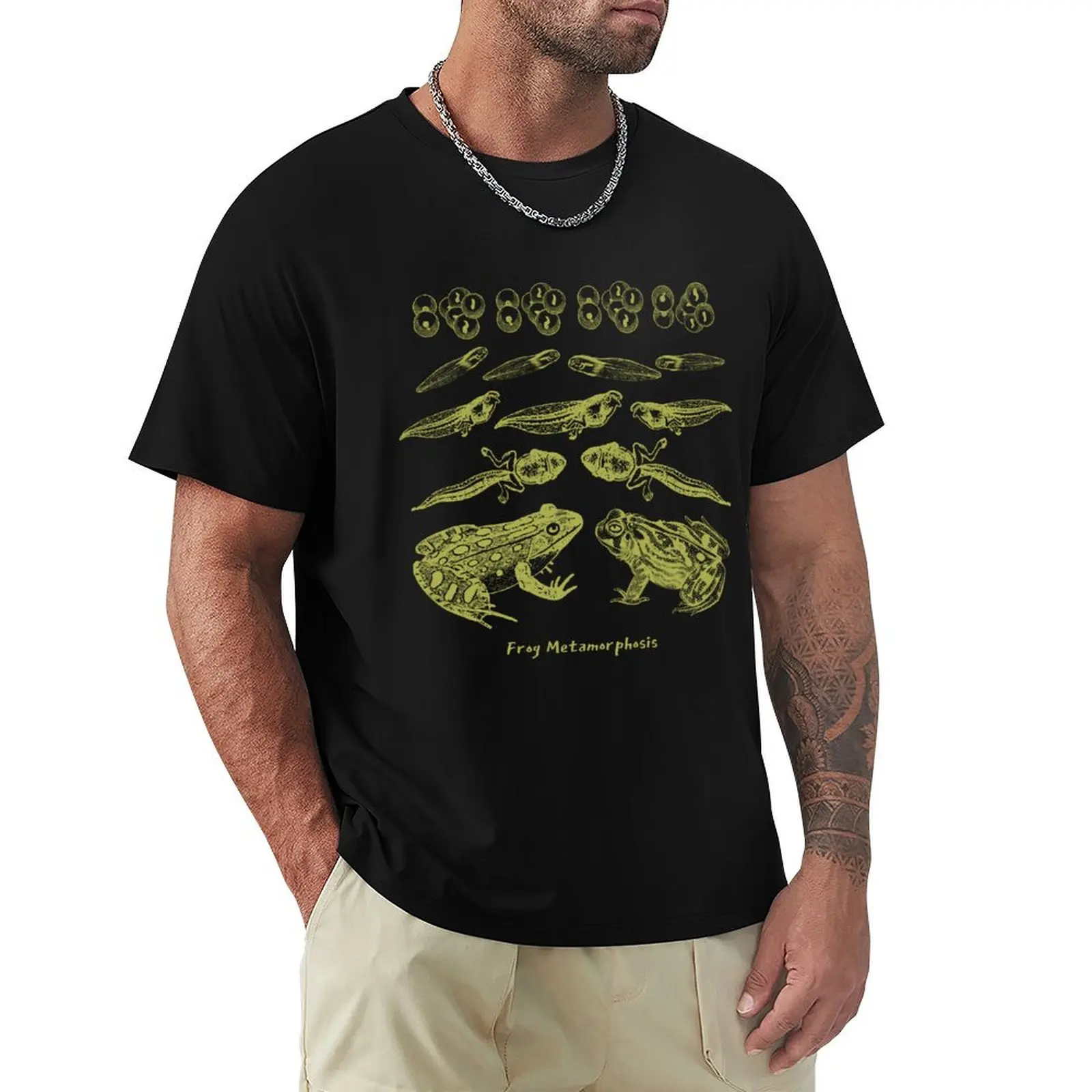 Vintage Frog Life Cycle Design: Toad Tadpole Metamorphosis for Biology and Natural History Lovers T-Shirt
