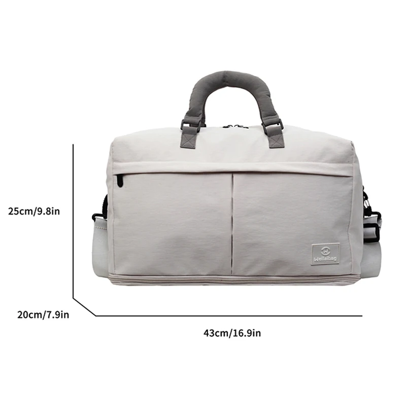 المرأة السفر الأمتعة حقائب كتف عادية في الهواء الطلق السفر قصيرة TripTote حقيبة المحمولة التنقل الصالة الرياضية اللياقة البدنية حقيبة يد رياضية #6