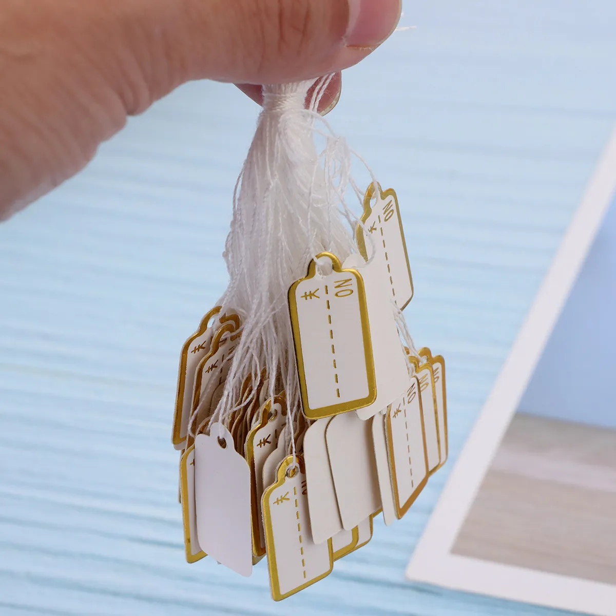 500Pcs Jewelry Price Tags Paper Handwrite Ready Use Bright Color Design for Watch Earrings Bracelet Ring