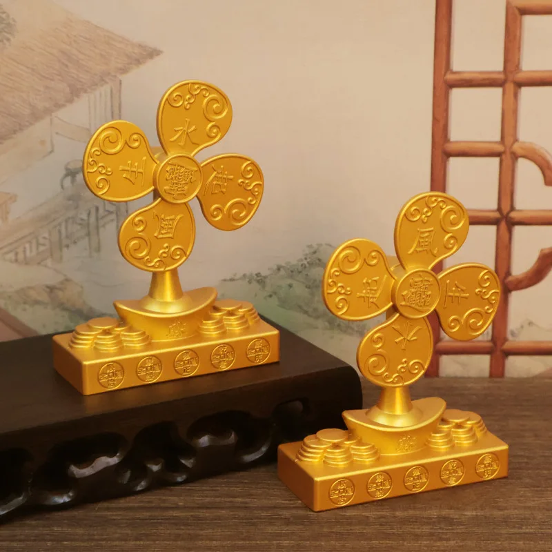 Prosperous Five Emperors Money Windmill Ornament Home Decoration Wealth and Prosperity Small Fan Good Luck Gift Craft Gift