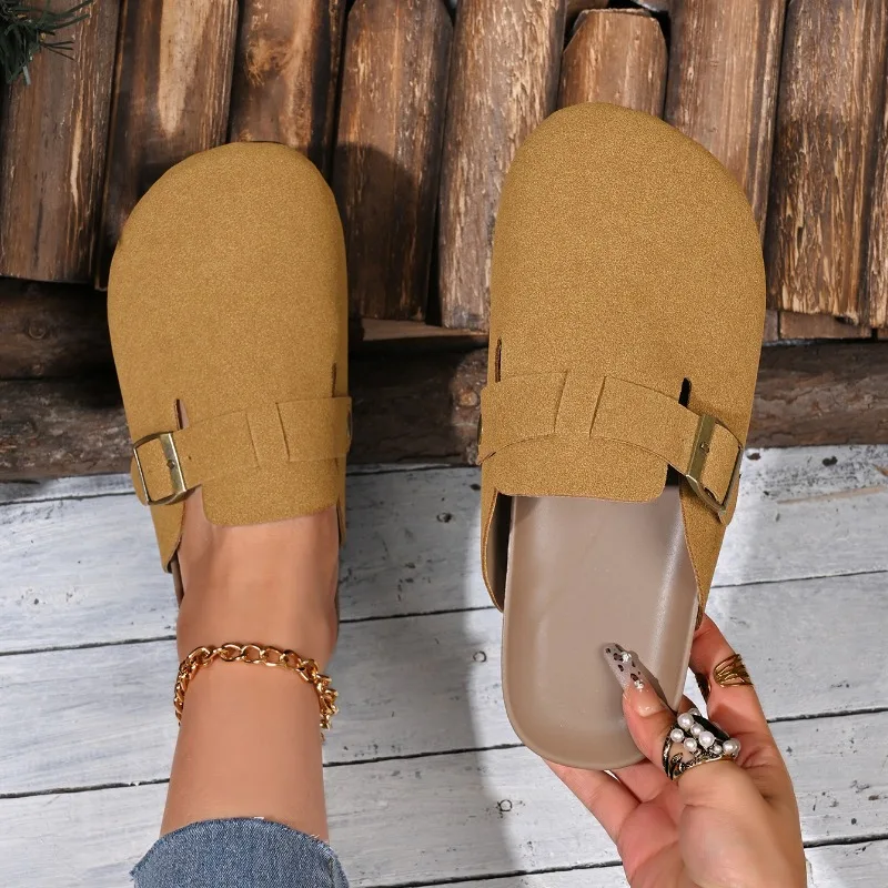 Fashion Mules Slippers Women 2024 New Clogs Cork Insole with Arch Support Beach Slippers Home Shoes Slippers Women Slides Women